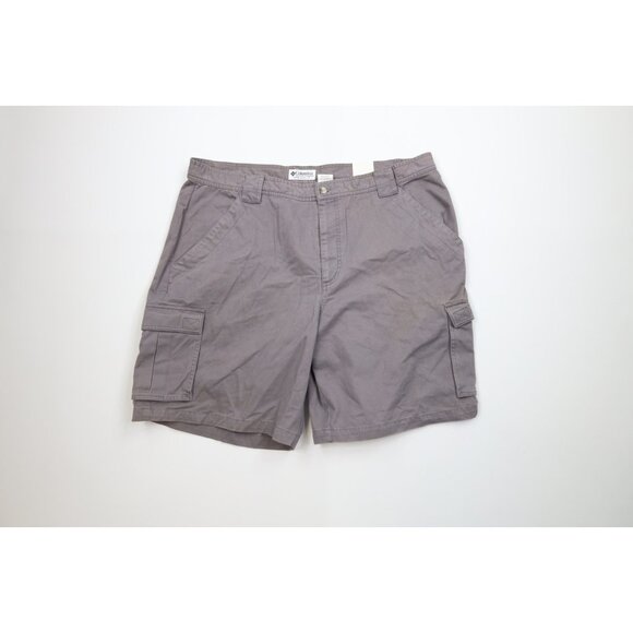 Deadstock Vtg 90s Y2K Columbia Mens 42 Spell Out Hiking Trekking Cargo Shorts - Picture 1 of 12